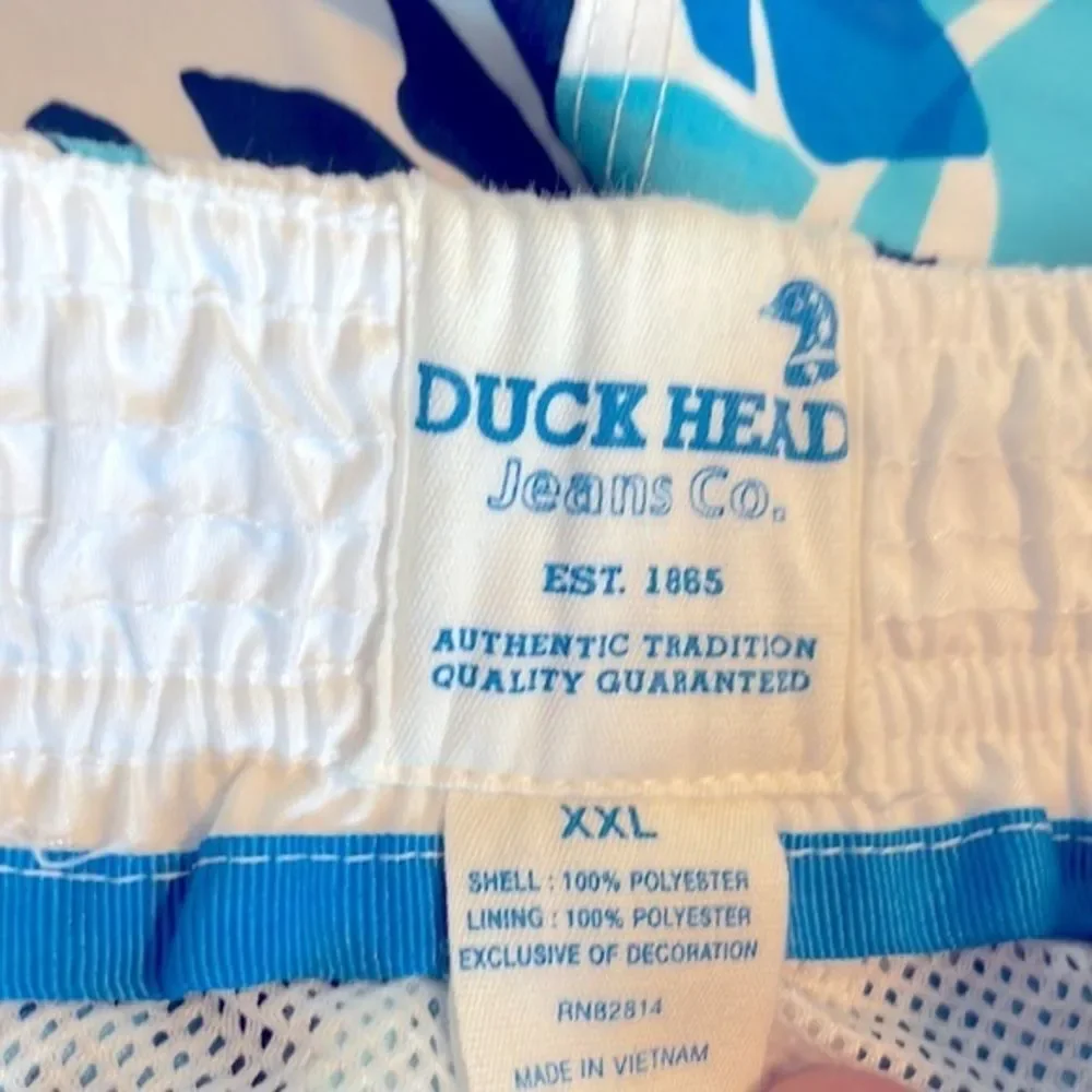 Duck Head Tropical‎ Blue Swim Shorts/Trunks, Size XXL